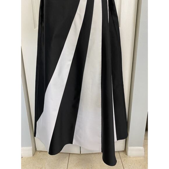 Vintage Cache Black Dress Maxi Gown 90s Y2k Strapless Black White Size 12 USA - Picture 6 of 10